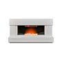 Adam Verona Fireplace Suite In Pure White, 48 Inch