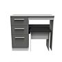 Contrast 3 Drawer Vanity & Stool Set In Dusk Grey & White