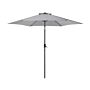 Garden Sun Parasol Grey Fabric 230 Cm Weather Resistant