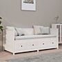 Vidaxl Day Bed White 75x190 Cm Solid Wood Pine