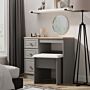 Norfolk 3 Drawer Vanity In Dusk Grey & Bardolino Oak