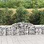 Vidaxl Arched Gabion Baskets 4 Pcs 300x50x60/80 Cm Galvanised Iron