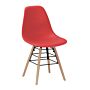 Lilly Plastic (pp) Chairs With Solid Beech Legs Red (4s)