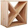 Homcom Wooden Wine Rack For 24 Bottle Square Tabletop Storage Holder Stand