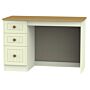 Warwick 3 Drawer Desk In Cream Ash & Modern Oak