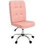 Vinsetto Armless Faux Leather Office Chair - Pink