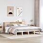 Vidaxl Bookcase Bed Without Mattress 200x200 Cm Solid Wood