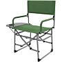 Outsunny Folding Directors Camping Chair, With Side Table - Green