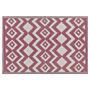 Area Rug Pink Synthetic Material 120 X 180 Cm Geometric Zigzag Pattern Modern Balcony Patio