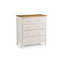 Salerno Shaker Ivory/oak 4 Drawer Chest