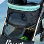 Pawhut Oxfoad Pet Stroller For Small Minature Dogs With Rain Cover Green