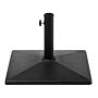 Parasol Base Black Concrete 25 Kg Square Outdoor Umbrella Stand