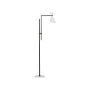 Floor Lamp White Metal 140 Cm Marble Base Adjustable Shade Gold Accents Modern Industrial Style