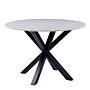 Heaven Round Dining Table With White Polished Marble Top