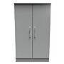 Contrast Double Plain Midi Wardrobe In Dusk Grey