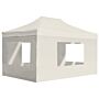 Vidaxl Professional Folding Party Tent With Walls Aluminium 4.5x3 M Cream