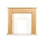 Adam Buxton Fireplace In Oak & White Marble, 48 Inch