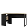 Function Plus Corner Desk 2 Drawers In Black Matt And Oak