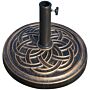 Outsunny 11.5kg Heavy Duty Parasol Base, Umbrella Stand Holder, Parasol Stand For 38mm Or 48mm Patio Umbrella Pole, Bronze Tone