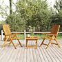 Vidaxl 3 Piece Garden Lounge Set Solid Wood Teak