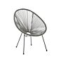 Garden Chair Dark Grey Pe Rattan Papasan