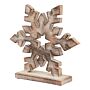 White Wash Collection Wooden Snowflake Decoration