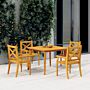 Vidaxl 5 Piece Garden Dining Set Solid Wood Acacia