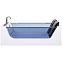 Whirlpool Bath White Sanitary Acrylic Glass Transparent Front Led Illuminated Rectangular Double 107 X 156 Cm