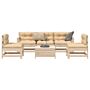 Vidaxl 6 Piece Garden Sofa Set Solid Wood Pine