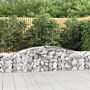 Vidaxl Arched Gabion Baskets 4 Pcs 400x30x60/80 Cm Galvanised Iron