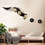 Pawhut 4 Pieces Wall Mounted Cat Shelves, Cat-shaped Platform With Three Scratching Balls, Cat Wall Furniture With Scratching Posts, Tawny Brown