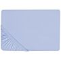 Fitted Sheet Blue Cotton 90 X 200 Cm Elastic Edging Solid Pattern