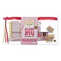 7 Piece Clear Pencil Case Stationery Set - Adoramals Shiba Inu Dog