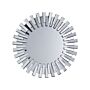 Mirror Silver Sunburst Round Glossy Living Room Hallway Beliani