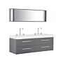 Bathroom Vanity Unit Grey Four Drawers Mirror