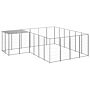 Vidaxl Dog Kennel Silver 8.47 M² Steel