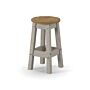 Corona Grey Low Round Breakfast Stools (pair)