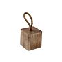 Mango Wood Doorstop With Rope Handel 15cm