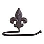 Cast Iron Rustic Toilet Roll Holder, Fleur De Lis