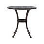 Garden Dining Table Brown Aluminium Round Ø 65 Cm Outdoor