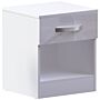 Hulio 1 Drawer Bedside Cabinet, White