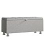 Valencia Storage Ottoman, Light Grey Velvet