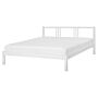 Bed Frame White Pine Wood Eu King Size 5ft3 Slatted Base