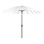 Market Garden Parasol Light Beige Fabric Aluminium Pole ⌀ 255 Cm Modern Octagonal Outdoor Umbrella Crank Mechanism Tilting Uv Resistant