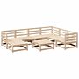 Vidaxl 8 Piece Garden Sofa Set Solid Wood Pine