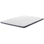 Mattress Topper White With Grey Fabric Eu Double Size 180 X 200 Cm 6 Cm Depth