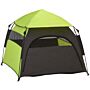 Pawhut Foldable Dog Cat Tent With Waterproof Oxford, Carry Bag For Extra Large Dog, Green