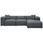 Corner Sofa Grey 3 Seater Extra Scatter Cushions