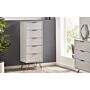 Murano 5 Drawer Tallboy - Matt White