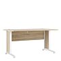 Prima Desk 150 Cm In Oak With White Legs